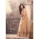 Brown Net Anarkali Dress Indian Party Gown