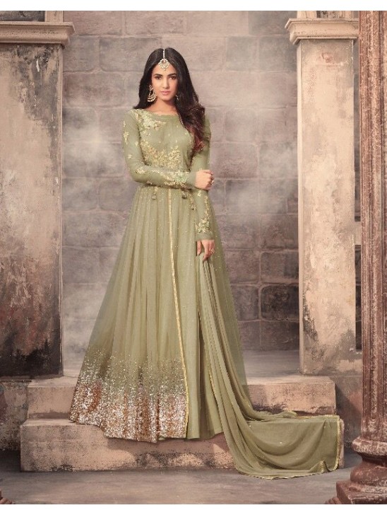 NILE GREEN MAISHA ZUAAN WEDDING WEAR GOWN