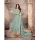 Turquoise Net Anarkali Gown Latest Indian Designer Wear