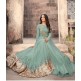 Turquoise Net Anarkali Gown Latest Indian Designer Wear