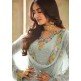 Chalked Serenity Blue Indian Palazzo Style Party Wear Suit