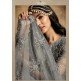 GREY PAKISTANI BRIDAL BRIDESMAID WEDDING ANARKALI DRESS