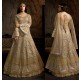 Beige Heavy Embroidered Wedding Anarkali Dress