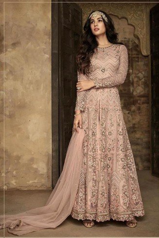 ROSE PINK INDIAN PAKISTANI BRIDESMAID DRESS 
