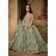 Green Indian Ethnic Wedding Anarkali Gown