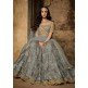 Grey Indian Designer Bridal Anarkali Dress