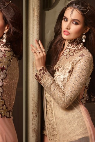 Gold & Maroon Hot Dress Indian Designer Jacket Suit