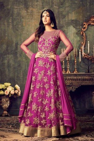 MZ4702 HOT PINK MAISHA AZARA BRIDAL WEDDING WEAR LEHENGA