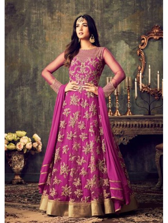 MZ4702 HOT PINK MAISHA AZARA BRIDAL WEDDING WEAR LEHENGA