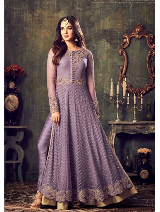 MZ4707 PURPLE MAISHA AZARA BRIDAL WEDDING WEAR DRESS