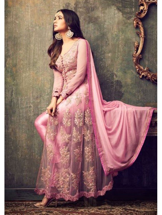 ZMZ4708 PINK MAISHA AZARA WEDDING WEAR DRESS