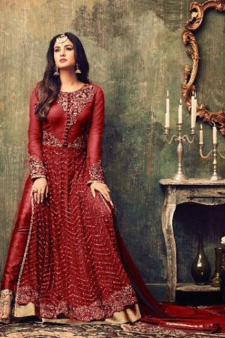 Red Indian Party Suit Designer Bridal Salwar Kameez