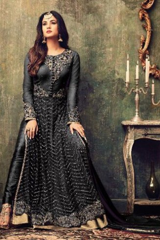 Black Indian Ethnic Suit Designer Evening Dress