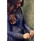 Navy Blue Party Dress Indian Designer Anarkali Salwar Suit