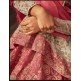 CREAM AND PINK INDIAN WEDDING GHARARA AND LEHENGA STYLE DRESS