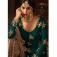 GREEN AND BEIGE INDIAN WEDDING GHARARA SEMI STITCHED SUIT (3 weeks delivery)