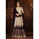 BLUE AND BEIGE INDIAN WEDDING GHARARA AND LEHENGA STYLE DRESS