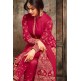 Red Traditional Anarkali Dress Designer Embroidered Party Suit