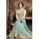 Turquoise Indian Ethnic Suit Embroidered Anarkali Dress