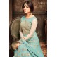 Turquoise Indian Ethnic Suit Embroidered Anarkali Dress