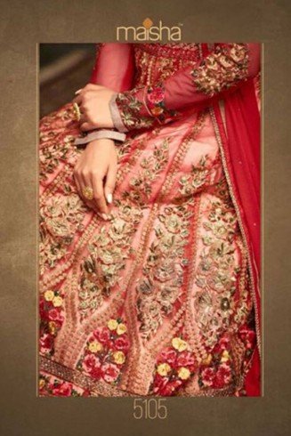 Red Heavy Embellished Gown Pakistani Designer Anarkali Suit