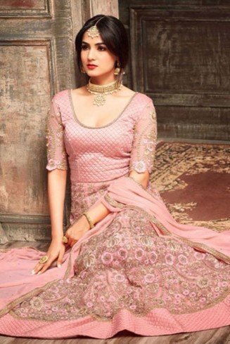 5108 PINK MAISHA JAWARIYA WEDDING WEAR BRIDAL LEHENGA