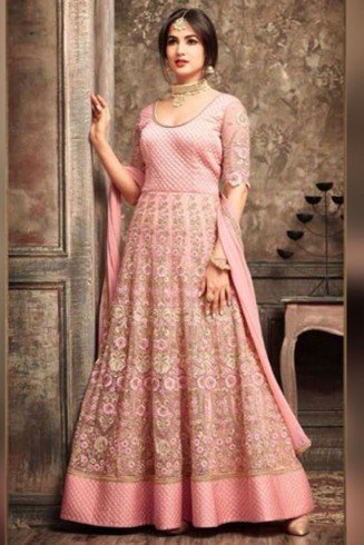 5108 PINK MAISHA JAWARIYA WEDDING WEAR BRIDAL LEHENGA