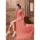 Long Frock Peach Floral Indian Designer Dress