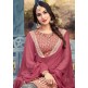 RED AND GREY MAISHA PEARL INDIAN PAKISTANI PARTY WEAR GHARARA PANT SUIT