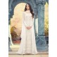 BRILLIANT WHITE INDIAN PAKISTANI PARTY WEAR ANARKALI DRESS