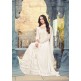 BRILLIANT WHITE INDIAN PAKISTANI PARTY WEAR ANARKALI DRESS