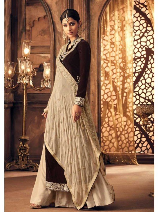 Brown Wedding Lehenga Indian Designer Party Wear Dress