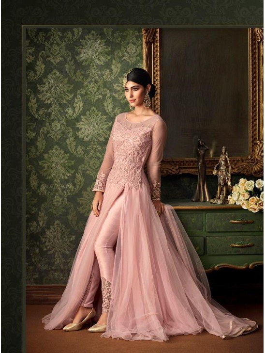 New Pink Indian Wedding Party Bridesmaid Designer Gown