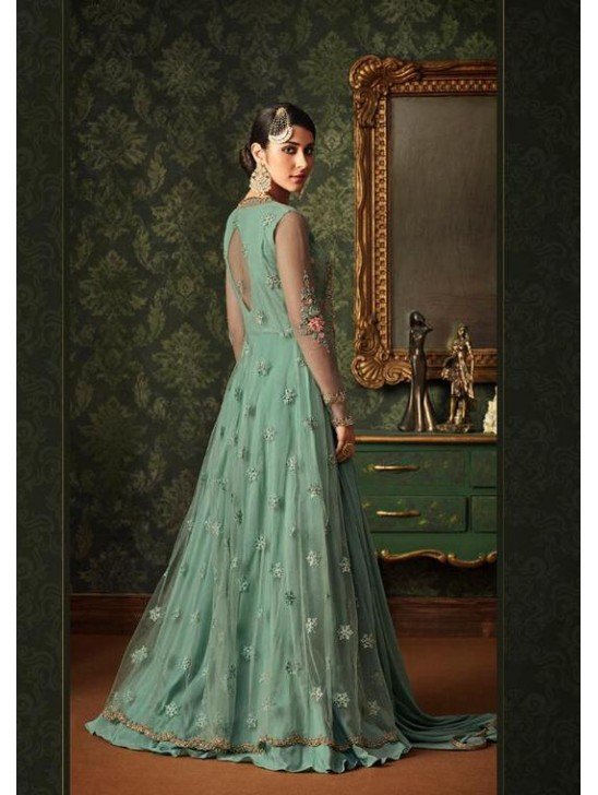 Green Indian Wedding Party Bridesmaid Designer Gown (3 weeks delivery)