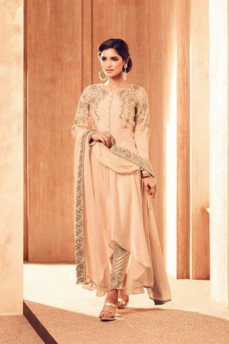 Peach Indian Wedding Salwar Suit Pakistani Bridal Dress