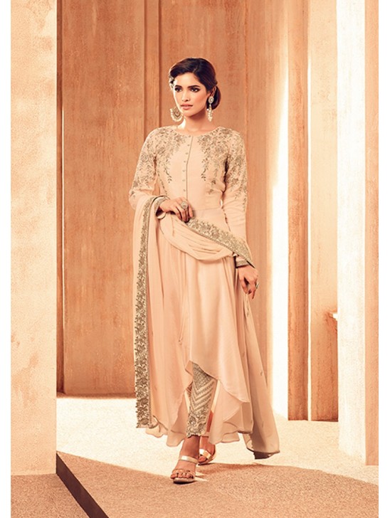 Peach Indian Wedding Salwar Suit Pakistani Bridal Dress