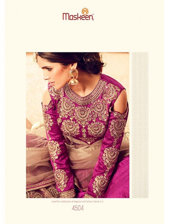 Purple Party Wear Lehenga Indian Designer Embroidered Dress