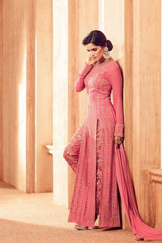 Hot Pink Indian Party Suit Pakistani Wedding Dress
