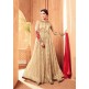 Beige Embroidered Anarkali Gown Designer Maxi Dress