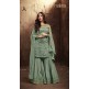 GREEN INDIAN WEDDING SHARARA GHARARA SUIT SEMI STITCHED ( DELIVERY IN 2 WEEKS )