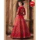 RED HEAVY EMBROIDERED INDIAN PUNJABI WEDDING LEHENGA