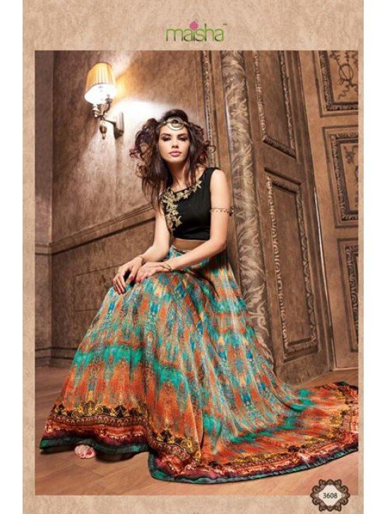 3608 MAISHA MASKEEN SEEP WEDDING WEAR ANARKALI SUIT