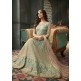 Mint Indian Party Wear Asian Anarkali Wedding Bridal Dress