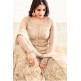 Beige Embroidered Gown Indian Bridal Party Suit