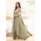 Green Semi Stitched Anarkali Suit Indian Party Dress