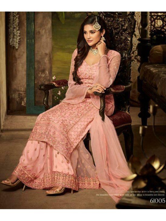 PINK PAKISTANI WEDDING WEAR SHARARA STYLE SUIT