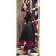 Black and Red Mohini Wedding Anarkali Lehenga Dress
