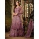 PURPLE INDIAN WEDDING WEAR SHARARA STYLE SUIT