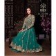 Elegant Green Mohini Evening Wear Anarkali Gown