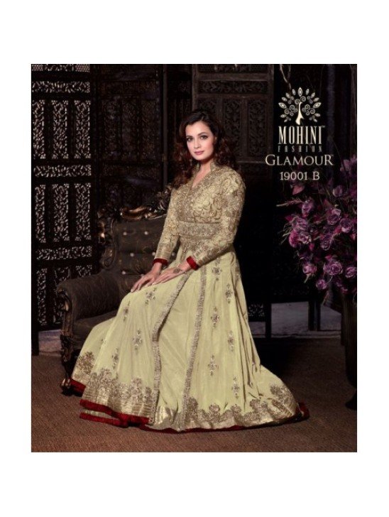 Gold Mohini Evening Wear Anarkali Gown